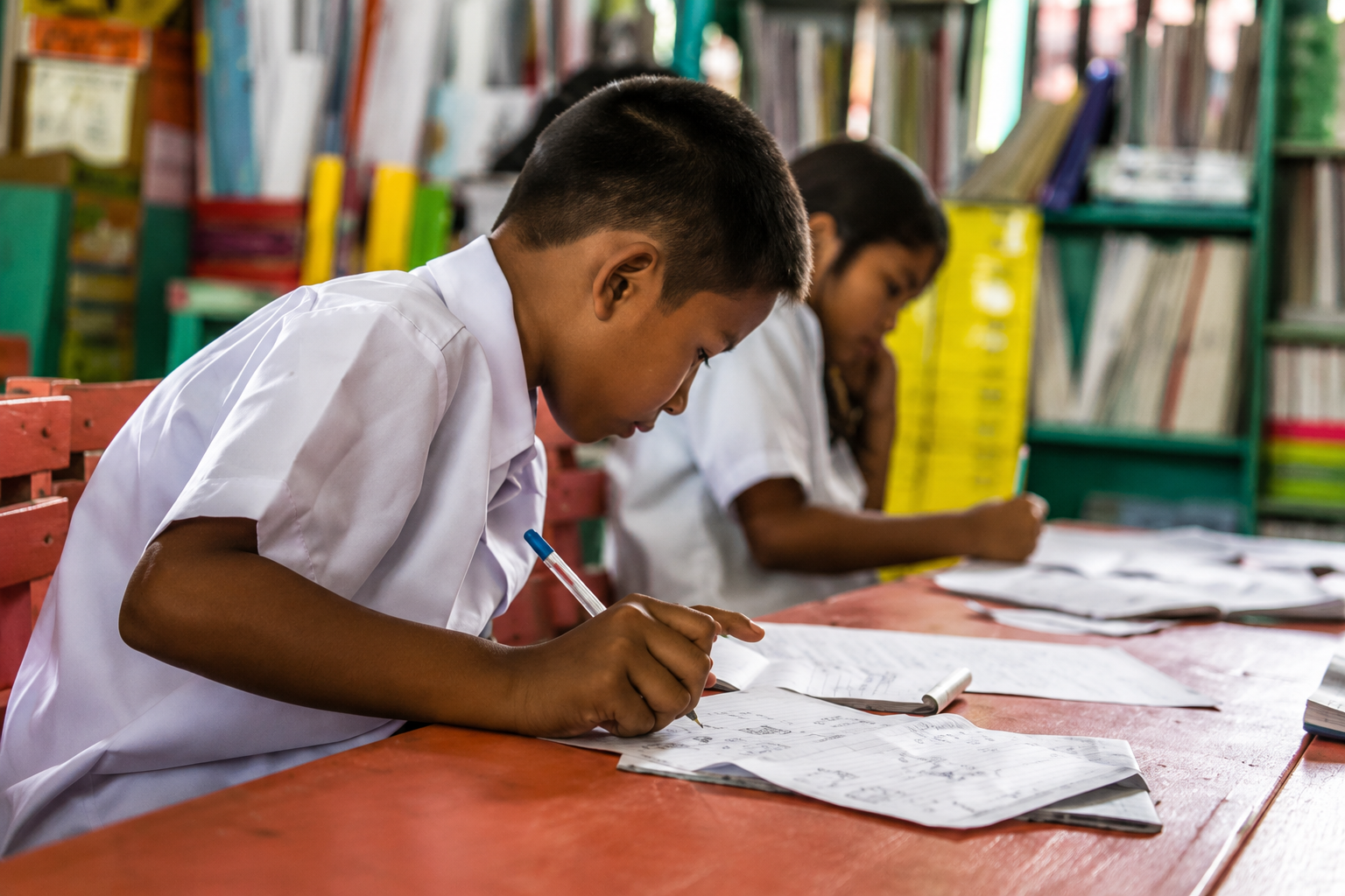 Children enrolled in the JDGM education sponsorship program